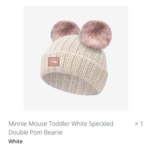 Brand new toddler, Love Your Melon Disney Minnie Mouse beanie. White/blush.